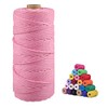 jijAcraft 3MM Macrame Cord for Crafts,100M Pink Cotton Macrame Craft