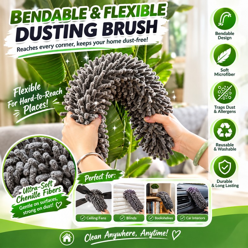 Extendable Microfiber Duster for Ceiling Fan Cleaning – Long Handle
