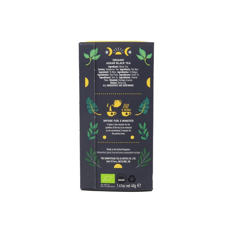 Hampstead Organic Assam 20 Teabags (Pack of 4 Total 80