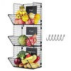Epicano Metal Wire Basket Wall Mount,3-Tier Hanging Basket Fruit organizer