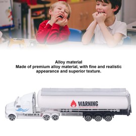 HELEVIA Oil Tanker Truck Model, High Simulation, Interactive, Realistic Alloy Tank Truck Trailer Toy for and Parents