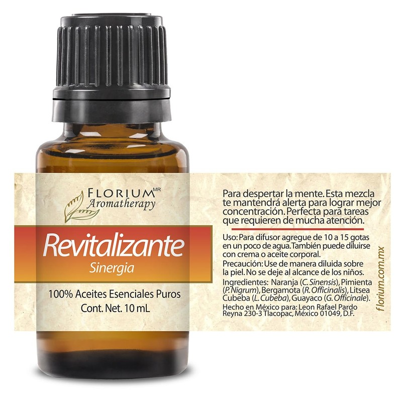 Revitalizante - Mezcla Concentrada de Aceites Esenciales de Aromaterapia Florium