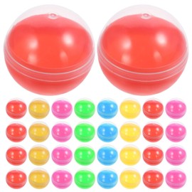 Vaguelly 50pcs Plastic Fillable Capsules 1.5 Inch Vending Machine Capsules Bauble Sphere Openable Twisted Balls Sphere Grab Balls Claw Machines Prizes Containers