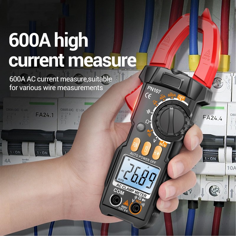 Digital Clamp Meter 600A AC DC Multimeter Tester 5999 Count