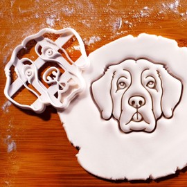 BAKERLOGY St Bernard Face Cookie Cutter - Detailed Biscuit Cutter Design for Baking and Crafts, ideal on fondant, dough, clay