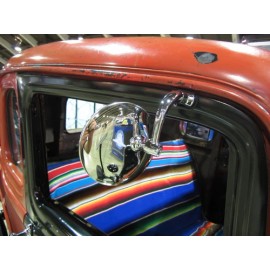 UPAUTO LED PEEP MIRROR 1930 1931 1932 1933 1934 1935 FORD ROADSTER COUPE TRUCK  4 INCH