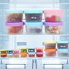IKiKiCubee Small Containers with Lids, Reusable Plastic Containers for Snack