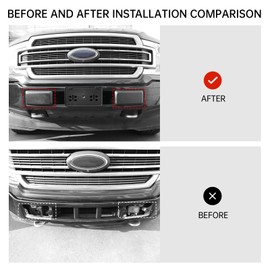 LUXEMOTO Front Bumper Guards Pads for F-150 18-20, Left Right Bumper Inserts Cover Caps Passenger Side for Ford F150 2018 2019 2020 Accessories, Replace# JL3Z17E810AB