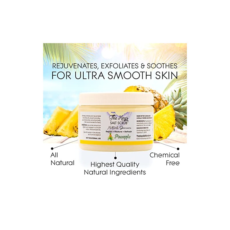 The Keys Salt Scrub (Plantation Pineapple, 350ml) - The Keys