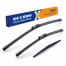 ICEXSNOW® Silicone Windshield Wiper Blades Replacement for 2019 2020 2021 2022 2023 2024 Subaru Ascent (Pack of 3) Automotive Replacement Windshield Wiper Blades,26"+20"+14"(B)