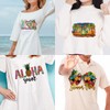 Hawaiian Iron on Transfer Summer Party Iron on Decals T-Shirt