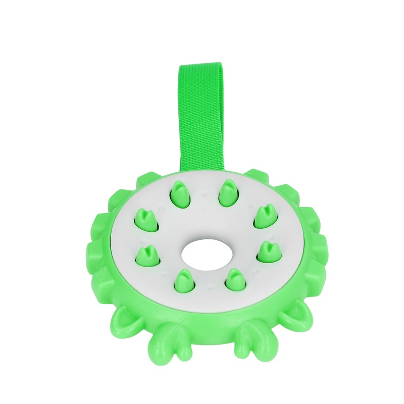 Dog Chewing Toy Bite Resistant Interactive Teeth Cleaning Round Puppy