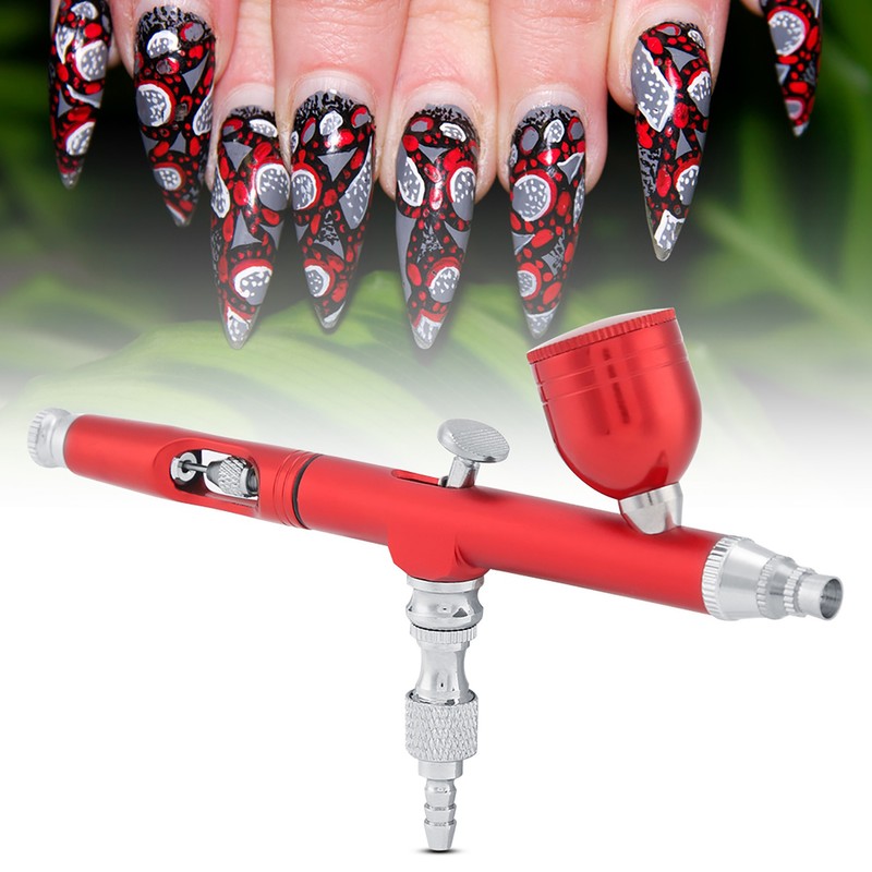 Dual Action Gravity Feed Airbrush Gun 0.3mm Spray Art Paint