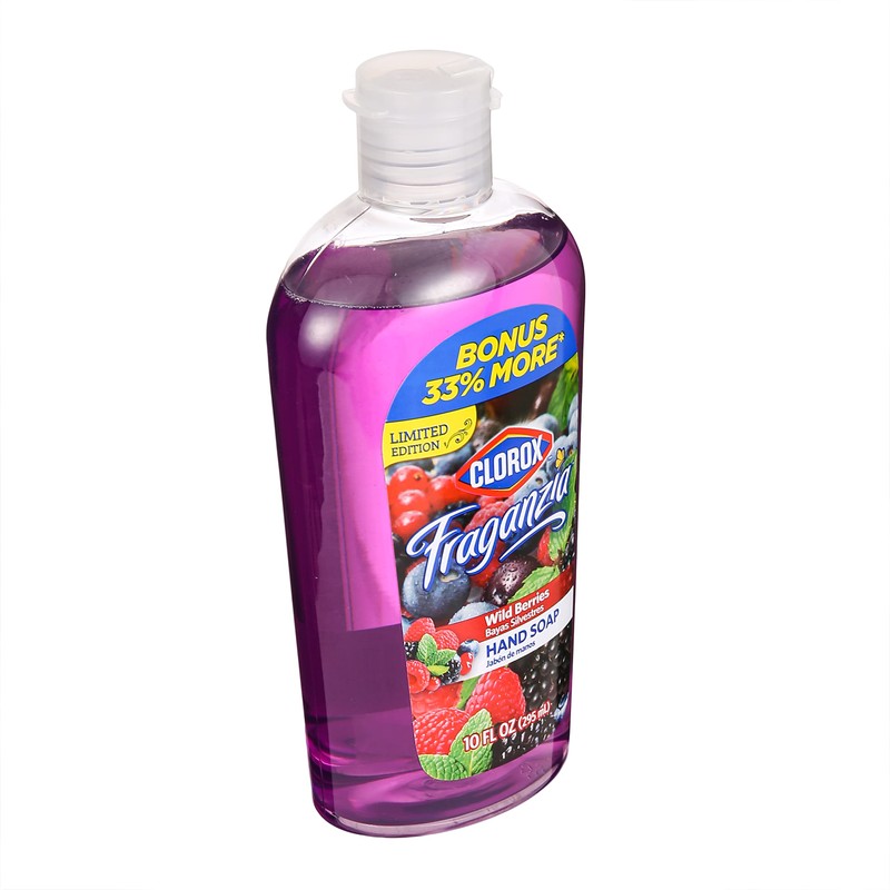 Clorox Fraganzia Liquid Hand Soap with Flip Cap, Wild Berries