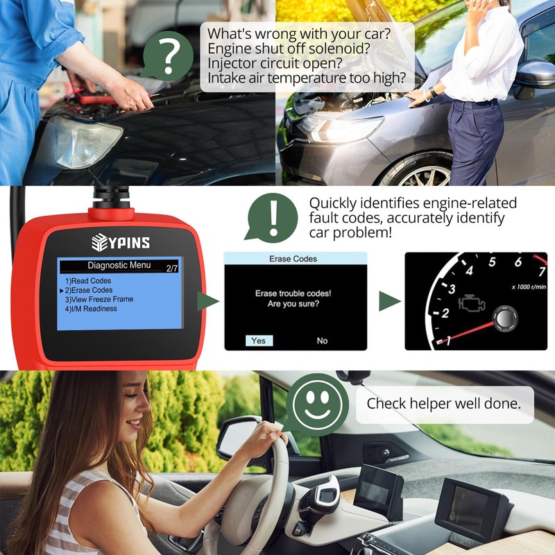 EYPINS Car OBD2 Scanner Diagnostic Tool - Live Check Engine