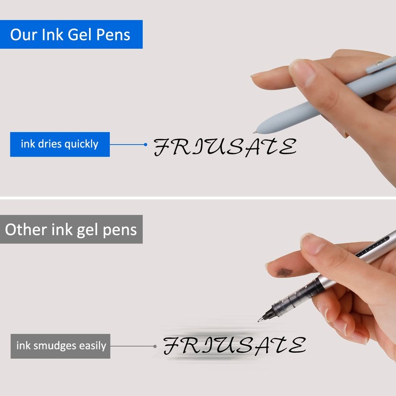 Dacitiery Pack of 5 Gel Pens with 10 Additional Refills,
