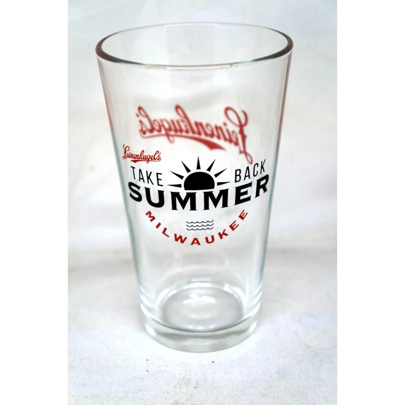 Leinenkugel's LEINENKUGELS BEER TAKE BACK SUMMER MILWAUKEE PINT GLASS, NEW!