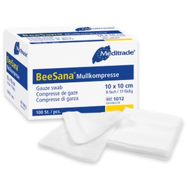BeeSana® Non-Sterile Gauze Dressing, Non-Sterile, 16-Ply, 5 x 5 cm