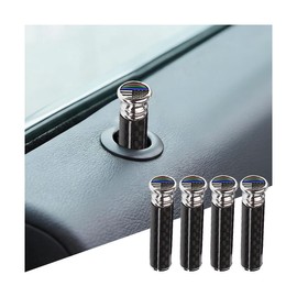 Sandfren 4PCS Carbon Fiber American Flag Car Lock Knobs, Vehicle Inner Door Lock Pin Pull Covers, Automotive Interior Lift Bolt Decorative Accessories, Universal for Lorry Sedans Caravan (3Color)