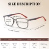 BLOEXCLU Progressive Multifocus Reading Glasses Men Women Blue Light Blocking