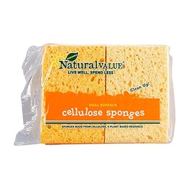 NATURAL VALUE SPONGE 4PK CELLULOSE, 1 EA by Natural Value