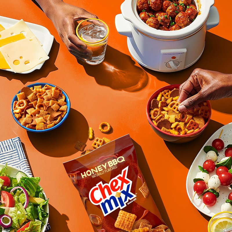 Chex Mix Snack Mix, Honey BBQ, Snack Bag, Snacks, 8