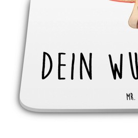 Mr. & Mrs. Panda 6er Set Personalisiertes Untersetzer Set Marienkäfer Fliegenpilz - Personalisierte Geschenke, Personalisierte Untersetzer, zuhause,