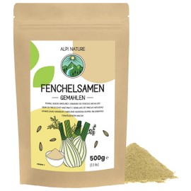 Fennel Seeds Ground 500g 1.1 lb by Alpi Nature, Dried and Ground Fennel Seeds Powder for Cooking