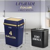 WSBArt Bathroom Trash Can with Lid 4 Gallon Trash Can