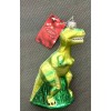 New St Nicholas Square GREEN T-REX DINOSAUR Glass Ornament NWT