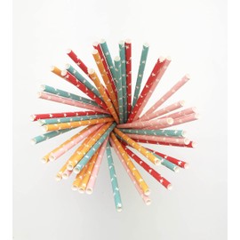 100 Pcs Colorful Disposable Straws, Star Drinking Straws, Rainbow Paper Straws for Juices, Shakes, Cocktail, Smoothies, Party Supplies (Colorful)