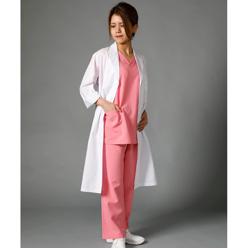Lab Coatnet Women's Exam Cloth Long Sleeve White, white