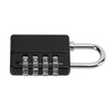 Gym Bag Locker Padlock 4 Digit Combination Zinc Alloy Black