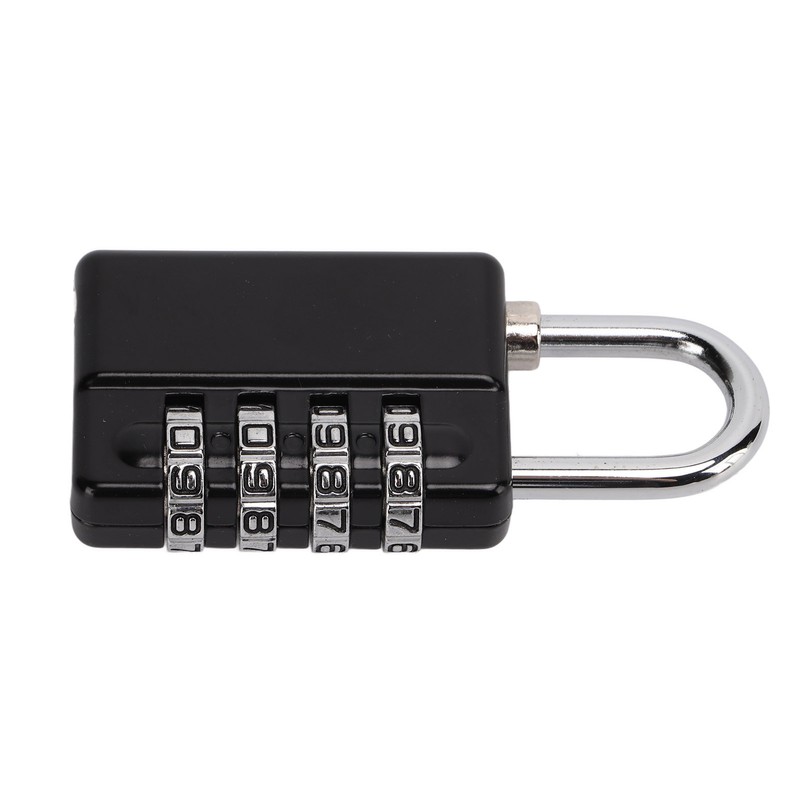 Gym Bag Locker Padlock 4 Digit Combination Zinc Alloy Black