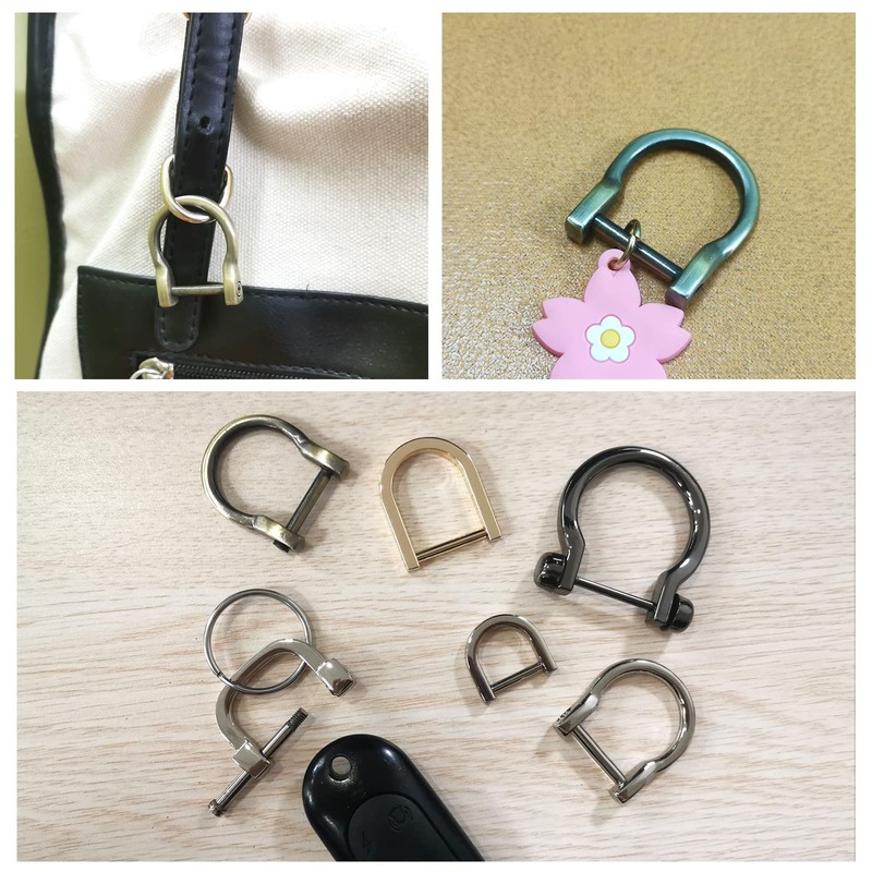 METALLIXITY Horseshoe D-Ring 29 mm U-Shape Buckles for Car Key
