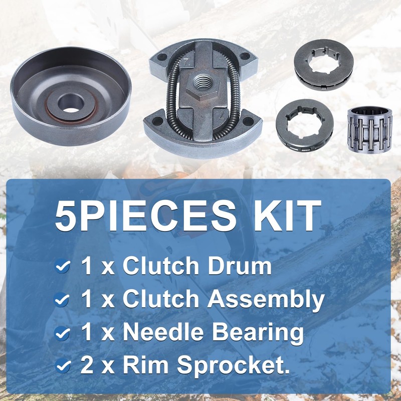 AUMEL .325"-7 Clutch Drum Rim Sprocket Kit for Husqvarna 55