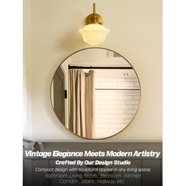 Teqinchy Vintage Wall Sconces Antique Brass Gold Bathroom Vanity Light with Milk Glass Hardwire Wall Sconce Light Lamp for Bathroom Mirror Living Room Bedroom Kitchen Indoor