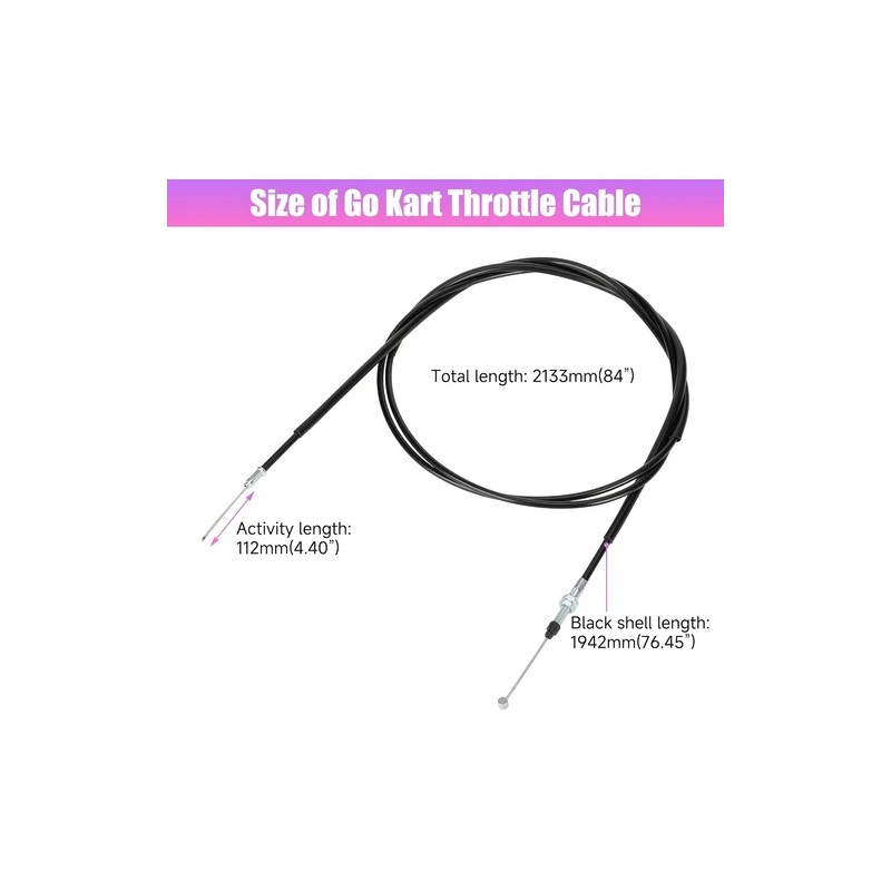 CILOYU 84 inch Go Kart Throttle Cable Kit Replacement for