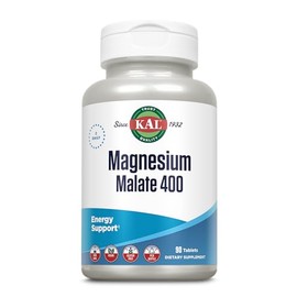 KAL – Magnesio Malate 400 mg con Ácido Málico – Suplemento de Magnesio Quelado – 90 Tabletas Veganas Sin Gluten