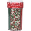 Dean Jacob's Holiday Sprinkles ~ 6.3 oz. 4in1 Compartment Jar