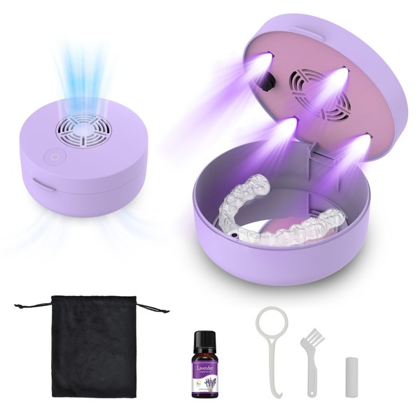 Voraiya UV Retainer Case with Fan, UVC Retainer Cleaner, Aligner