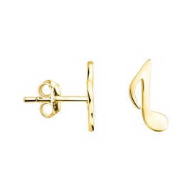 SOFIA MILANI - Women's Earrings 925 Silver - Gold Plated - Music Note Stud Earring - E2534