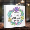 He is Still Good Wood Block Sign,Bible Verse Desk Decor