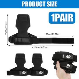 Lifting Straps Leather Non-Slip Lifting Straps with Wrist Support, Training Aid for Deadlifts and Pull-Ups, Waterproof and Sweat-Resistant, for Bodybuilding, Weightlifting, Strength Training and