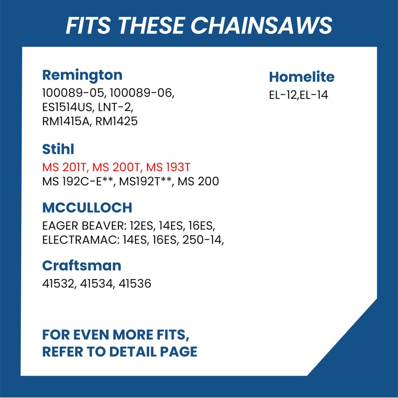 Carbide Chainsaw Chain 14 Inch, 050" Gauge, 3/8" LP Pitch,