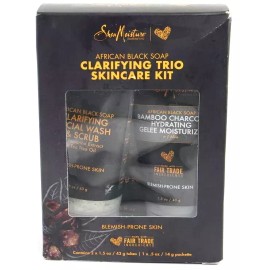 Shea Moisture African Black Soap Clarifying Trio Skincare Kit