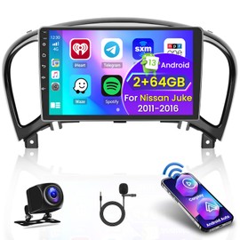 Roinvou [2G+64G] Car Radio for Nissan Juke 2011-2016 with Wireless Carplay/Android Auto, 9 Inch Android 13 IPS Touch Screen Car Stereo, Bluetooth, GPS Navi, WiFi, SWC, 28UI, DSP + Backup Camera