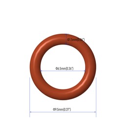 FOCMKEAS 50 PCS Silicone O-Rings, 9.5mm OD 6.5mm ID 1.5mm Width VMQ Seal Gasket for Wide Variety of Sealing Applications, Red