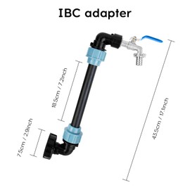 XCRPRT IBC Adapter with Gooseneck Brass Tap, S60 x 6 Tap Stopcock, 3/4 Inch for 1000 L Rainwater Tank, IBC Tank Accessories for Rainwater Tank, Water Barrel, IBC Container