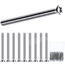 Extra Long Outlet Screws Long Electrical Outlet Screws Machine Screws Device Mounting Screws Electrical Outlet Extender for Fix Wonky and Sunken Outlets (30 Pieces,6-32 x 1-1/2 Inches)